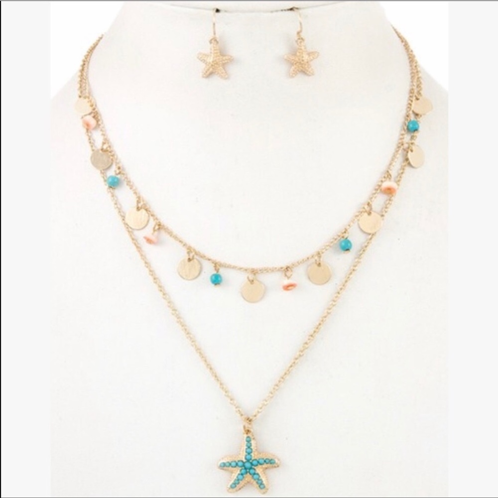 Just arrived! Beautiful Coin & starfish necklace